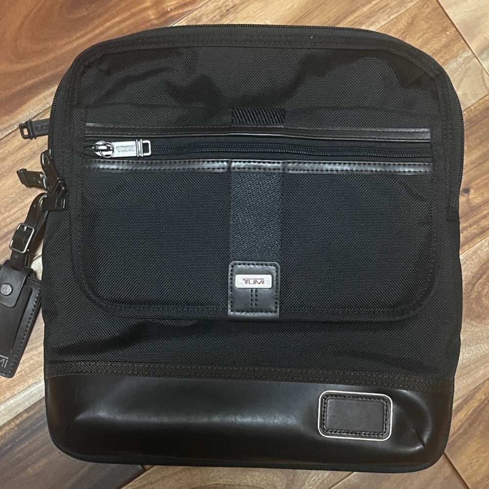 Tumi Black and Brown Men's Messenger Bag